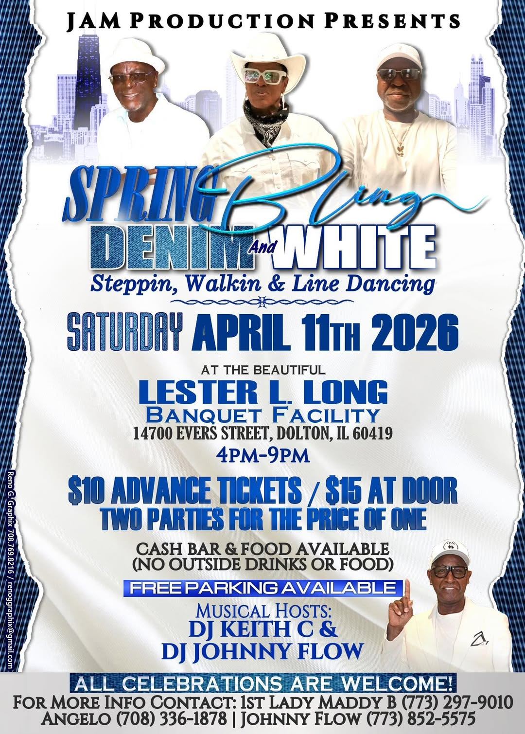 SPRING Bling DENIM And WHITE