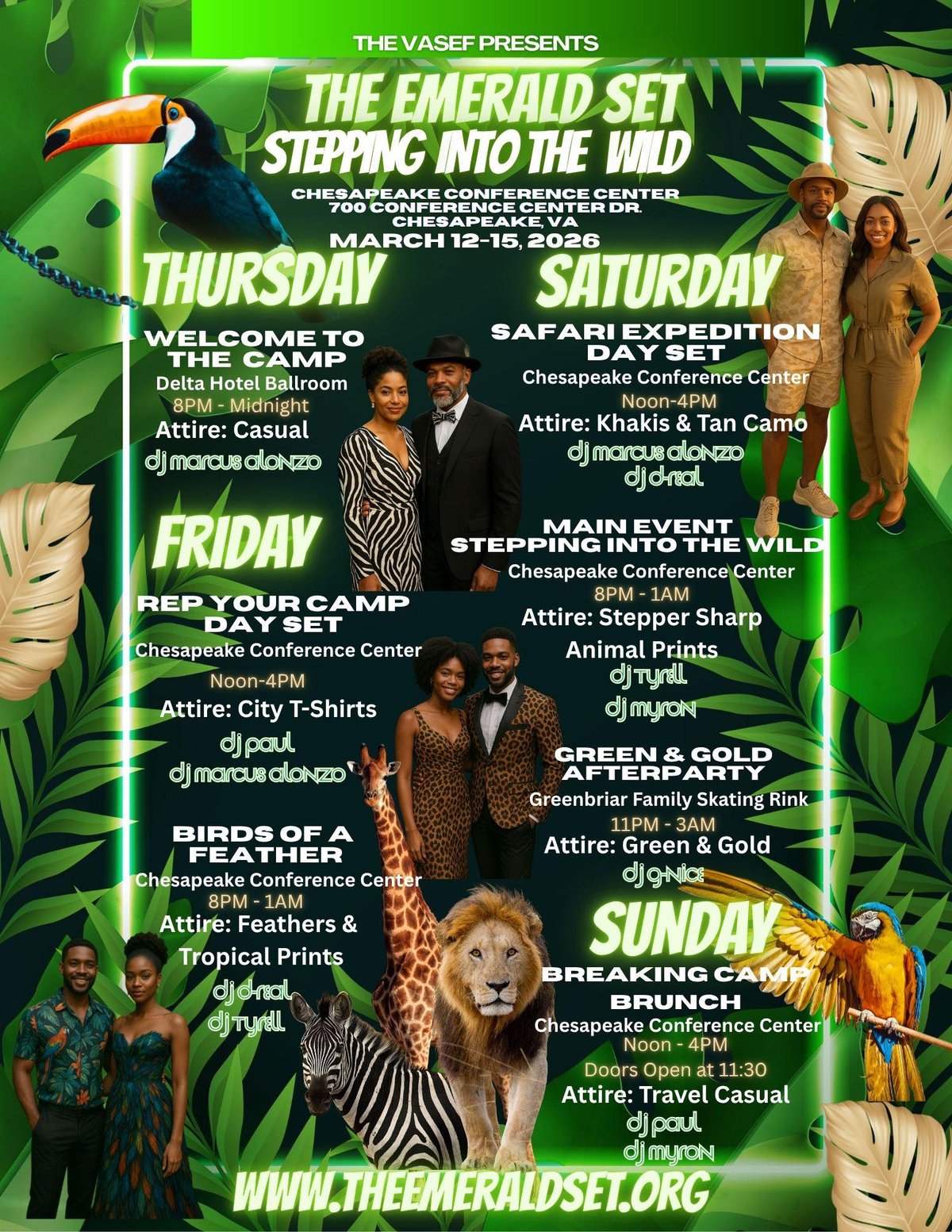 THE EMERALD SET STEPPING INTO THE WILD