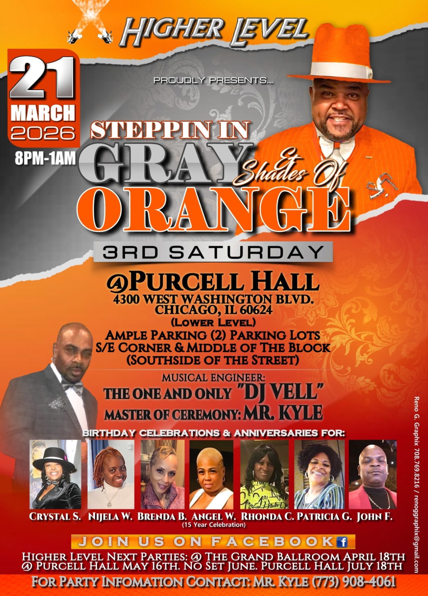 STEPPIN IN GRAY Shades Of ORANGE